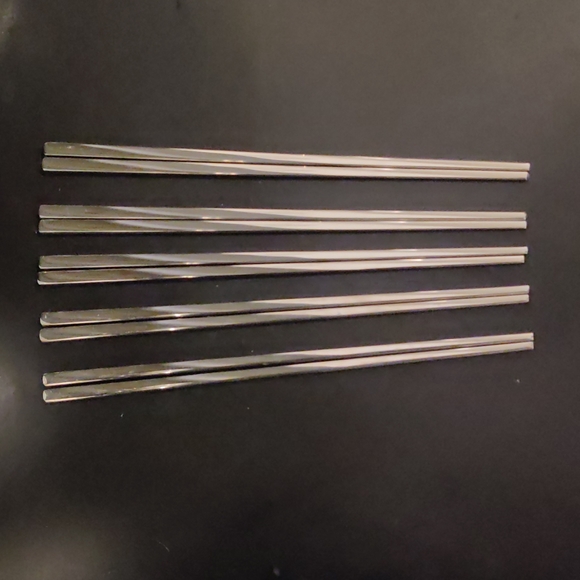 5 pairs of stainless steel chopsticks - Picture 6 of 6